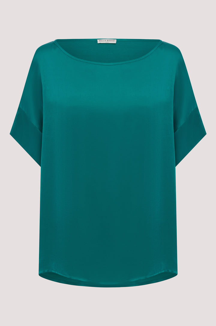 Bella Bodies BioLuxe Satin Batwing Blouse OCEAN