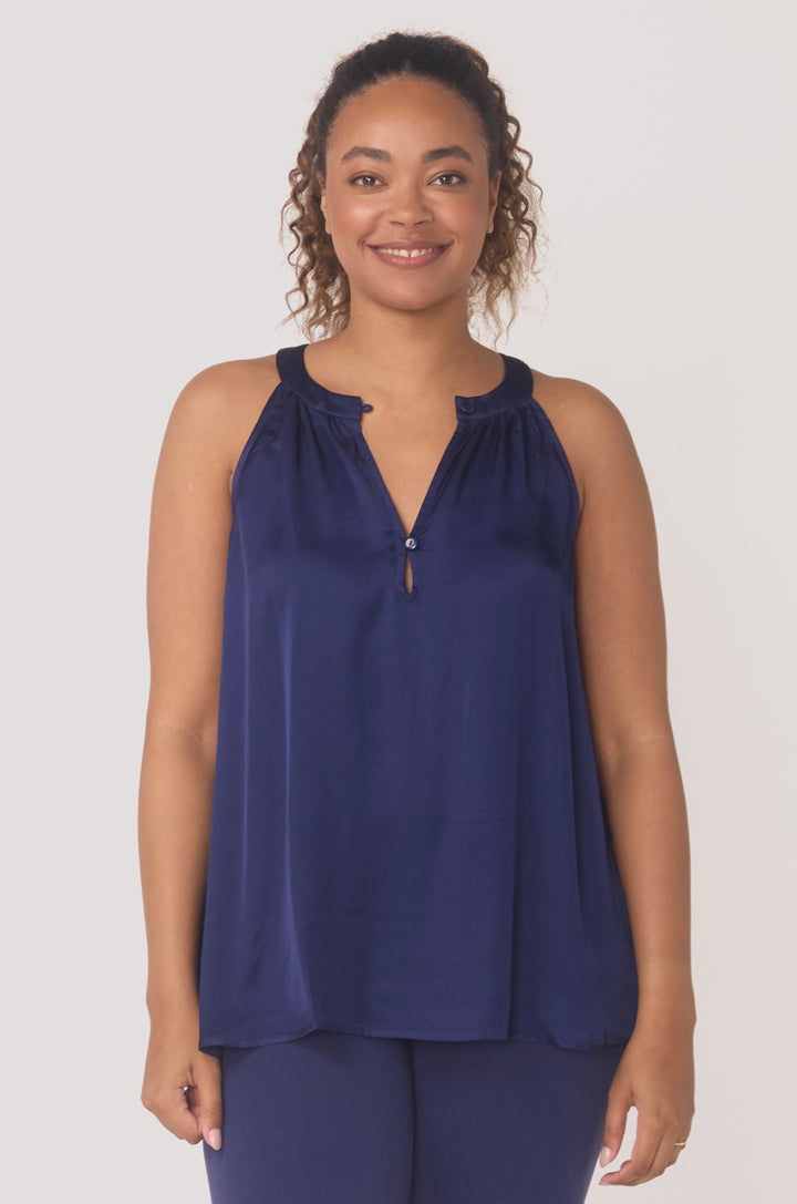BioLuxe™ Halter Blouse 2-Way