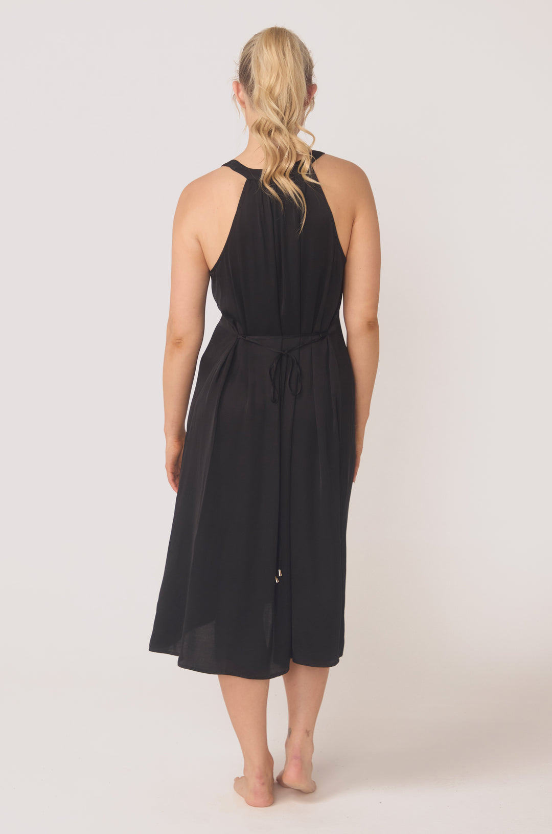 Bella Bodies BioLuxe™ Satin Reversible Dress Black Navy Ocean