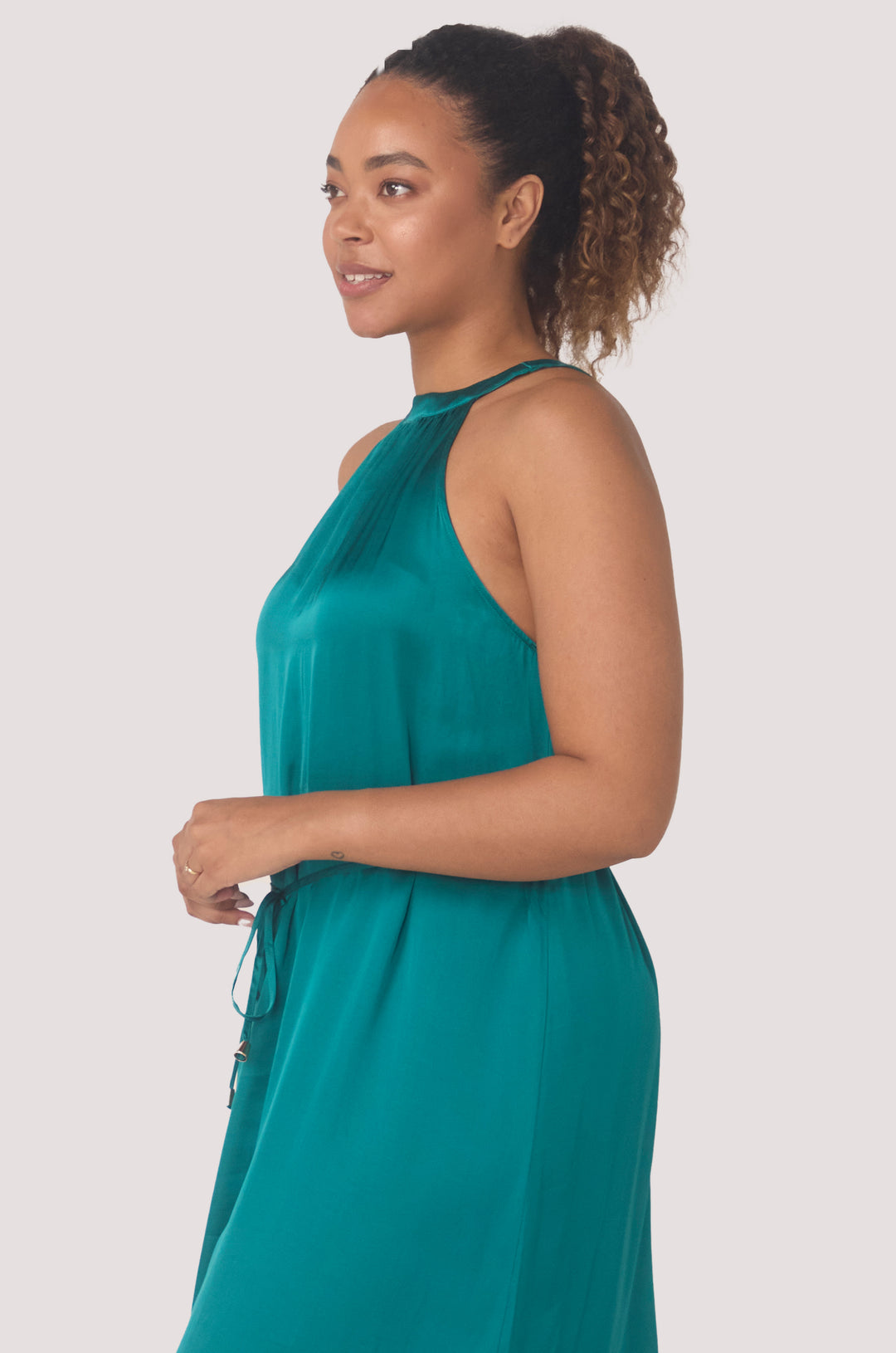 Bella Bodies BioLuxe™ Satin Reversible Dress Black Navy Ocean