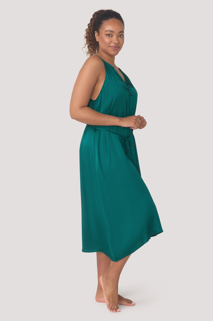 Bella Bodies BioLuxe™ Satin Reversible Dress Black Navy Ocean