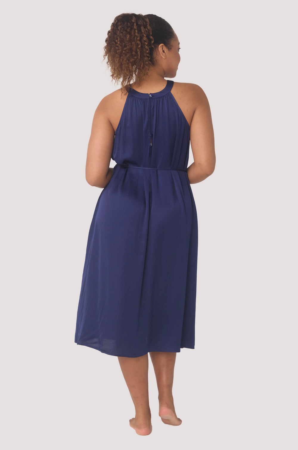 Bella Bodies BioLuxe™ Satin Reversible Dress Black Navy Ocean