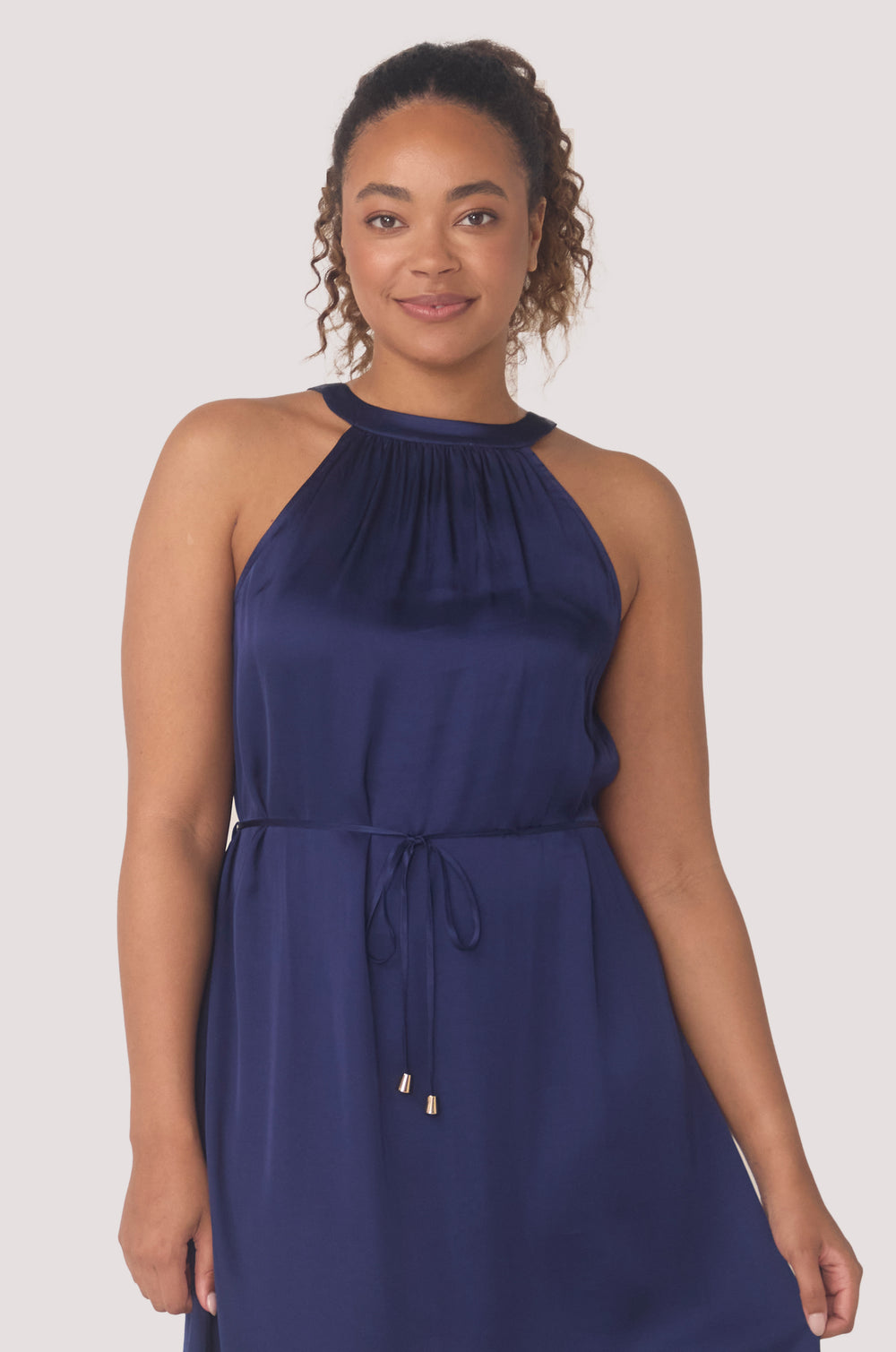 Bella Bodies BioLuxe™ Satin Reversible Dress Black Navy Ocean