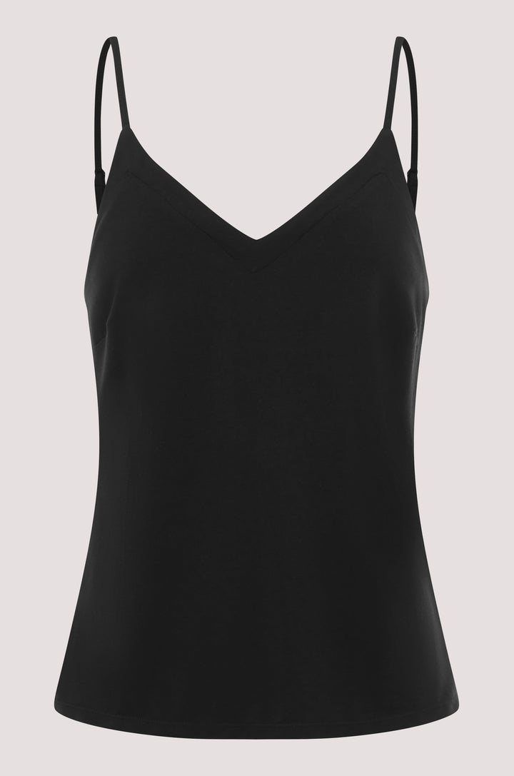 Bella Bodies BioLuxe Slim Strap Blouse BLACK