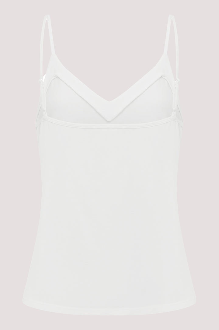 Bella Bodies BioLuxe Slim Strap Blouse WHITE