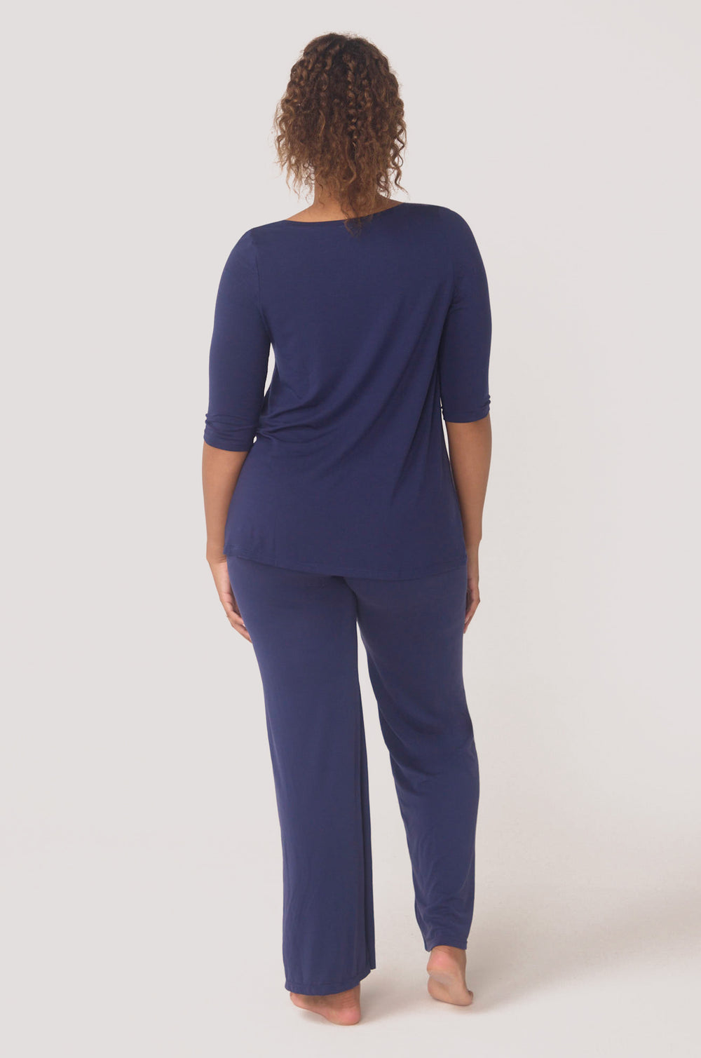 Hues Of The Sea BioLuxe™ Wide Leg Full length flowy pants, Black, Navy, Ocean