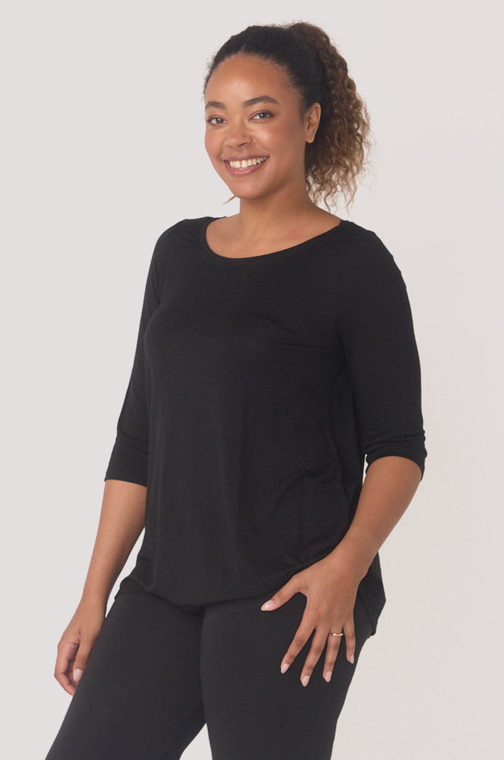 Hues Of The Sea BioLuxe™ Wide Leg Full length flowy pants, Black, Navy, Ocean
