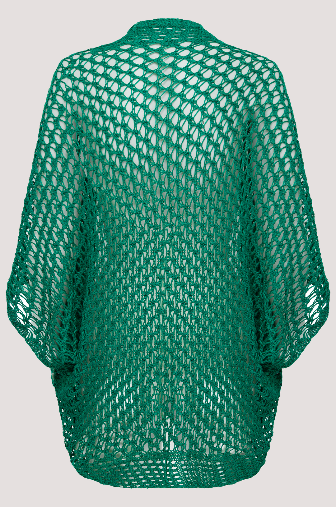 kimono-style crochet shrug Emerald Back