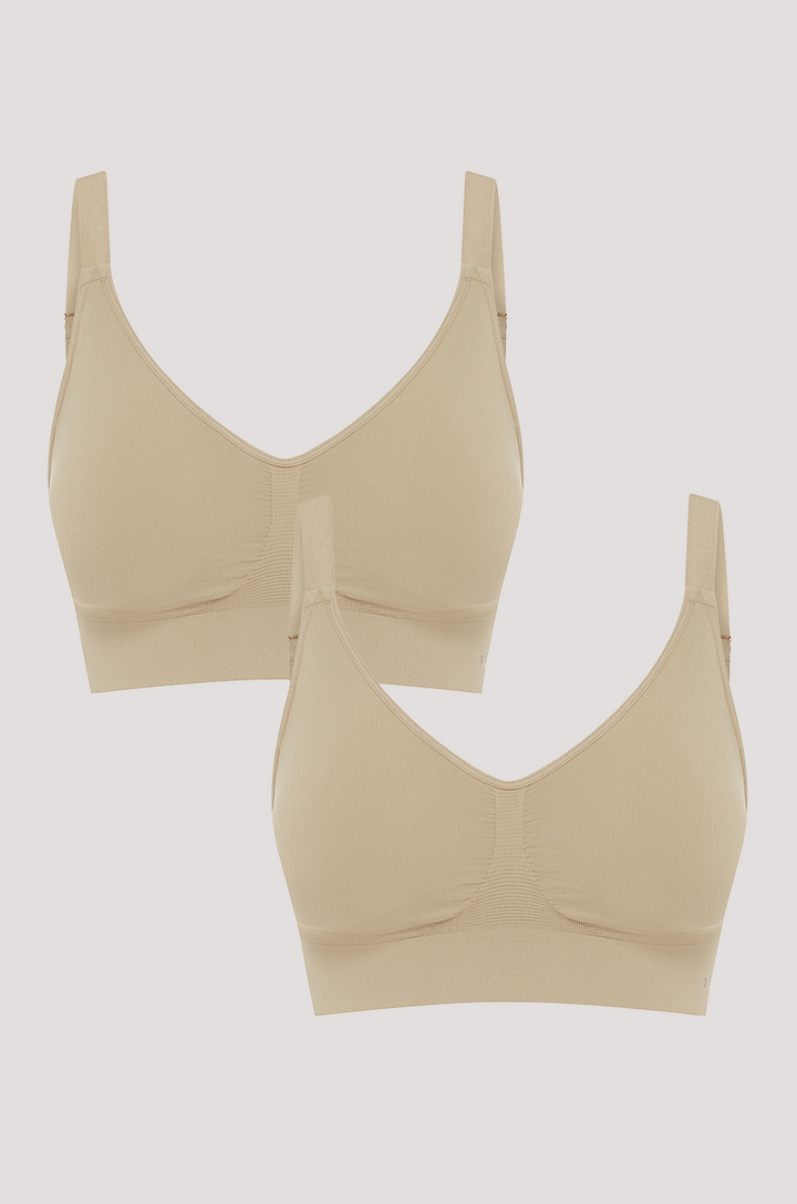 Women's Easy Fit Adjustable Bra in quick dry travel fabric | Sand and Sand 2pk