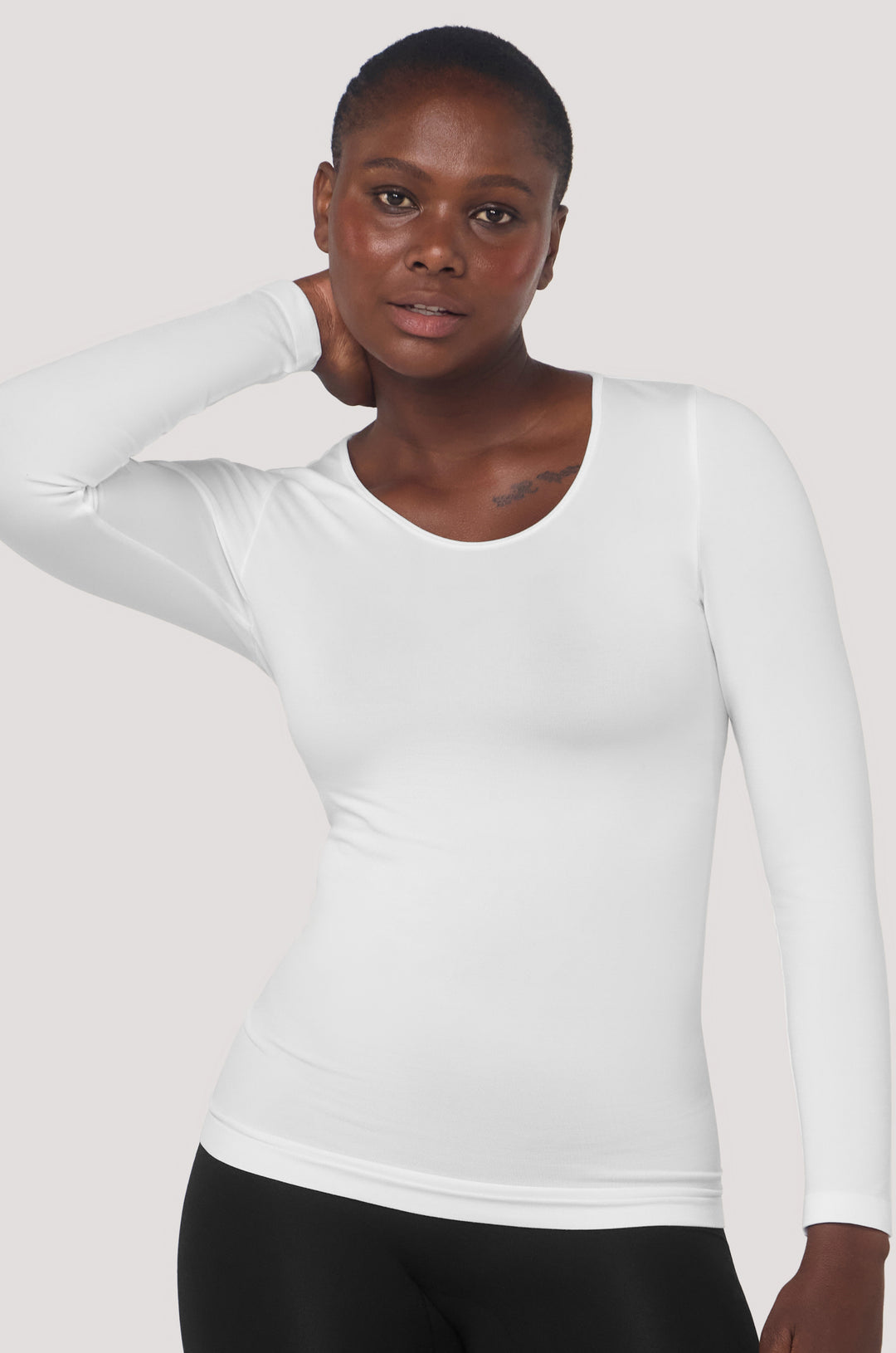 Bella Bodies Long Sleeve Modal T-short Top White
