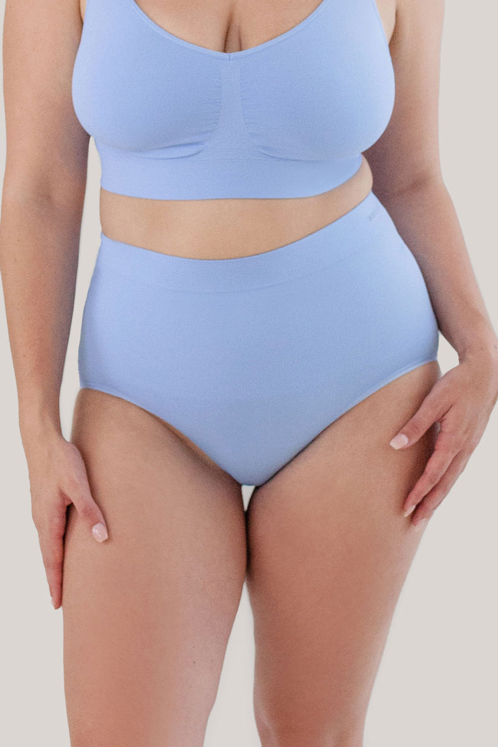 Women's slimming & firming high Waist underwear 2 Pack | Bella Bodies Australia | Sky Blue | Front