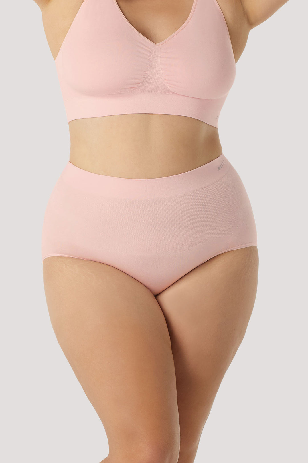 Women's breathable bamboo high waist control and firming underwear | Bella Bodies Australia | Carnation Pink | Front