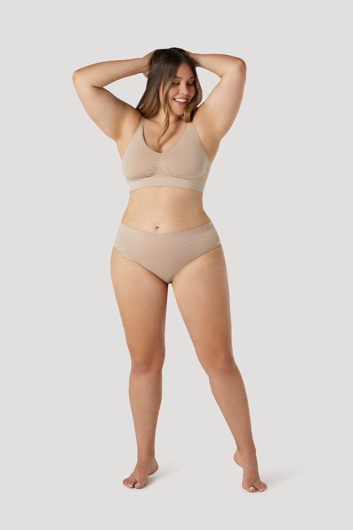 Women's comfortable & breathable underwear I Bamboo Knickers | Bella Bodies Australia I Sand 