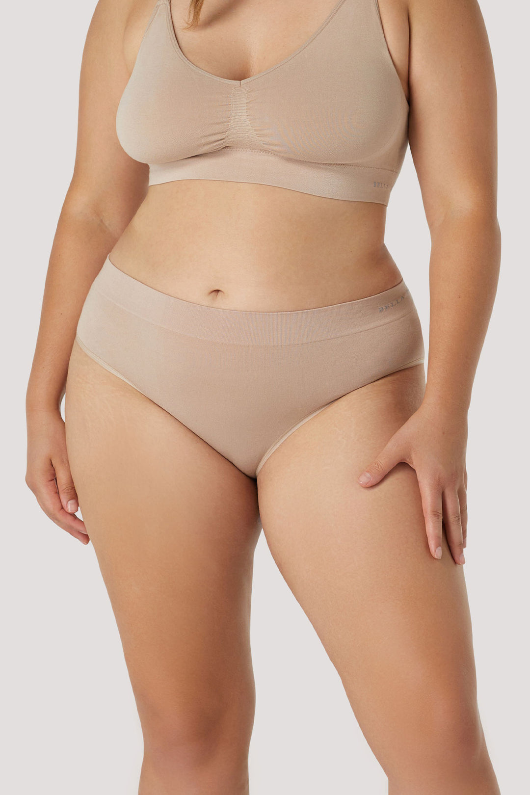 Women's comfortable & breathable underwear I Bamboo Knickers | Bella Bodies Australia I Sand | Front