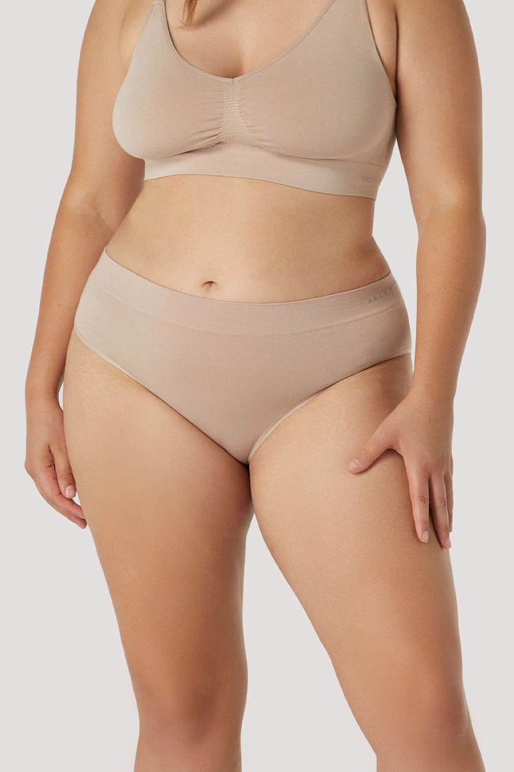 Women's Comfortable Sustainable Bamboo Underwear 2pk I Bella Bodies Australia I Sand | Front