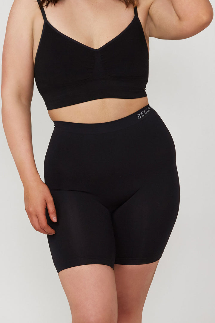 Women's anti-chafing underwear shorts Australia | Bella Bodies Australia | Coolfit Everday Anti Chafing Shorts | 2pk | Black | Front