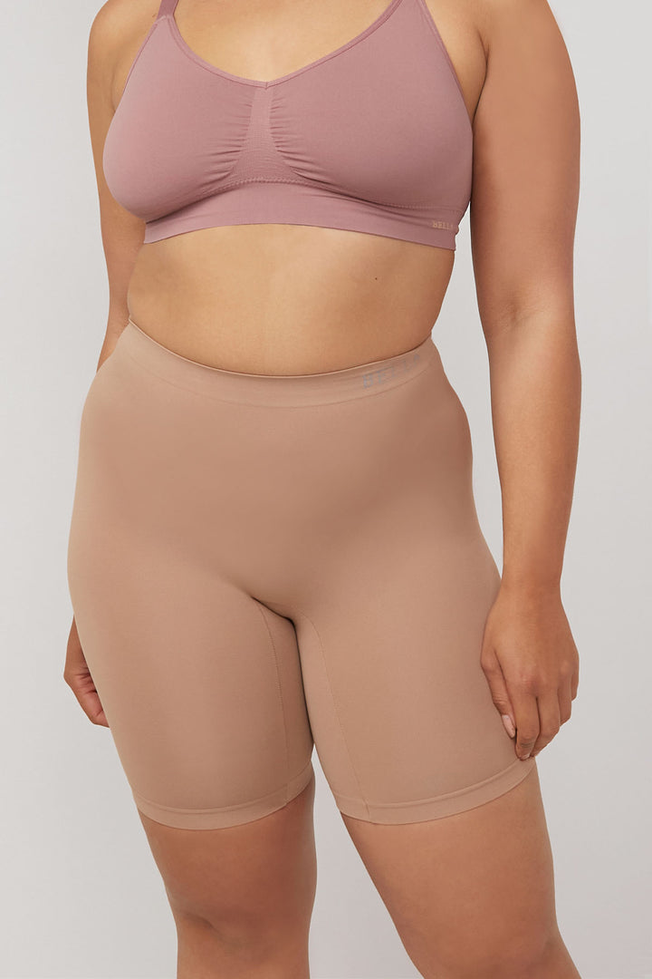 Women's anti-chafing underwear shorts Australia | Bella Bodies Australia | Coolfit Everday Anti Chafing Shorts | Taupe | Front