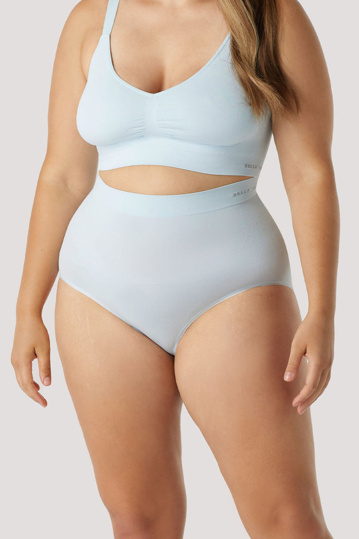 Women's slimming & firming high Waist underwear 2 Pack | Bella Bodies Australia | Ice Blue | Front