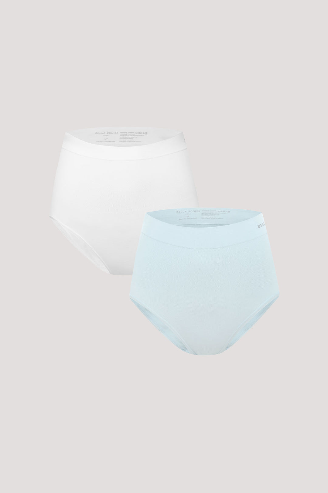 Women's slimming & firming high Waist underwear 2 Pack | Bella Bodies Australia | White & Ice Blue