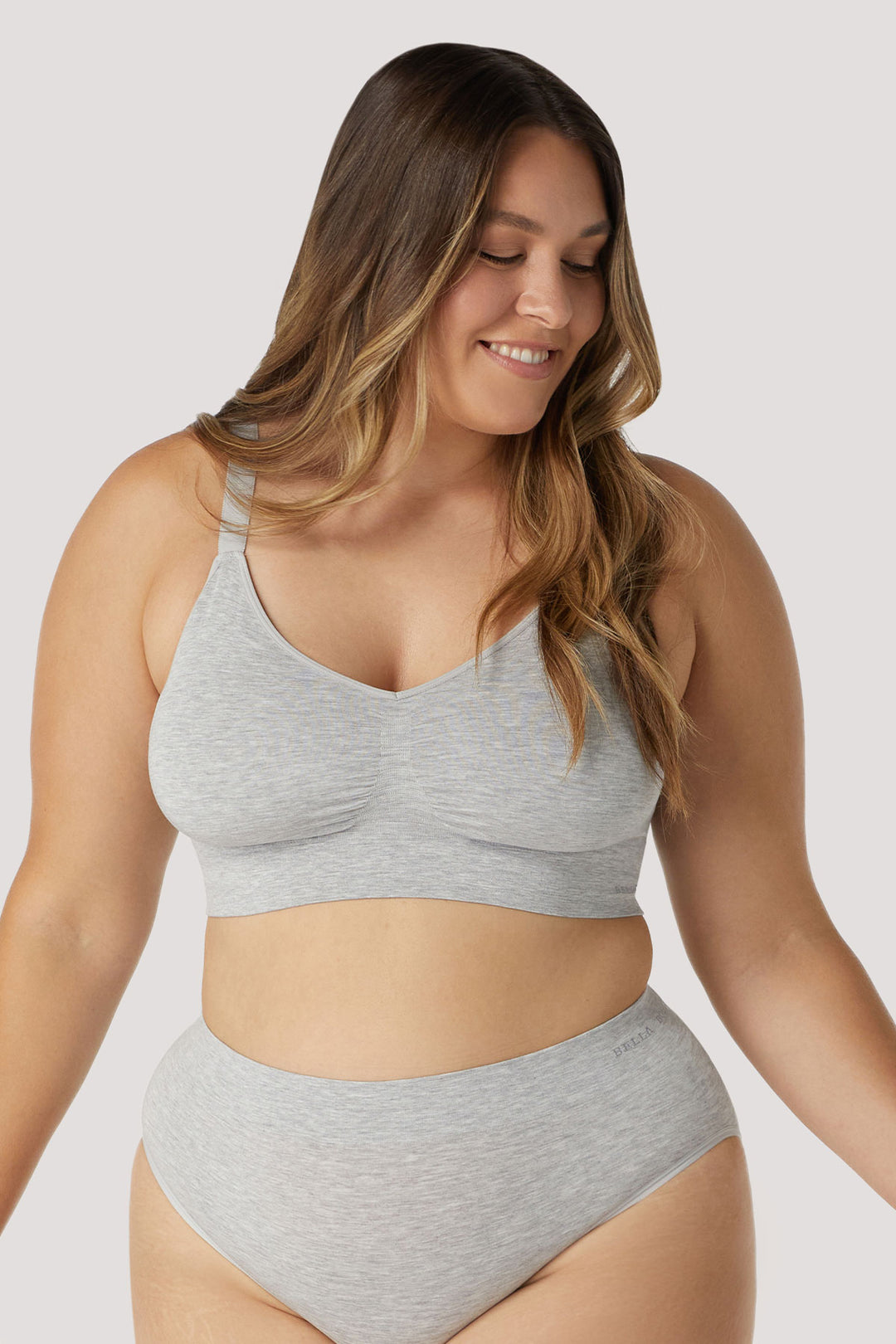 Bamboo Wireless Adjustable Bra  I Bella Bodies Australia I Grey Marle | 2 pack